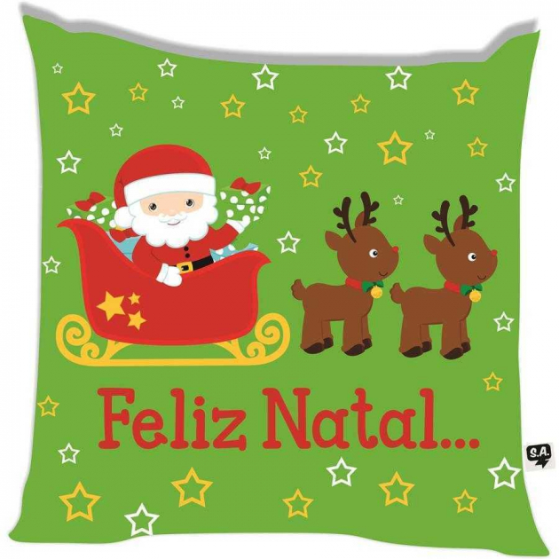 Almofada Feliz Natal Trenó