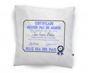 Almofada Personalizada Certificado Melhor Pai Do Mundo Dia Dos Pais 