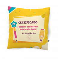 Almofada Personalizada Com Nome  Dia Dos Professores -Melhor Professora Do Mundo Todo