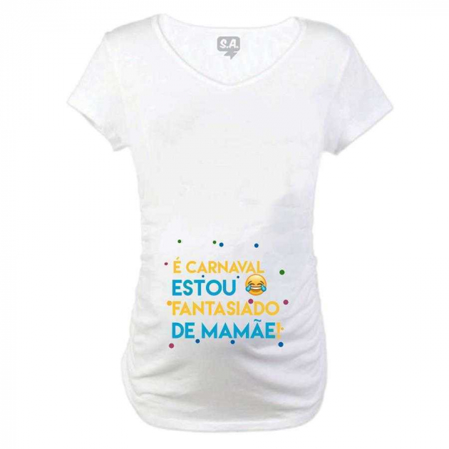 Baby Long  Gestante  Carnaval - Fantasiado de Mamãe