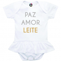 Body com Sainha De Ano Novo Paz Amor & Leite 