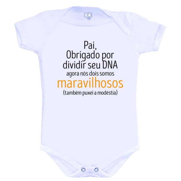 Body Dia Dos Pais Obrigado Papai Pelo DNA Maravilhoso