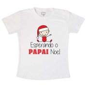 Body Ou Camisetinha Divertido Esperando O Papai Noel Menino