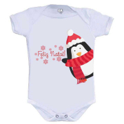 Body Ou Camisetinha Feliz Natal Pinguim