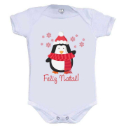 Body Ou Camisetinha Feliz Natal Pinguim