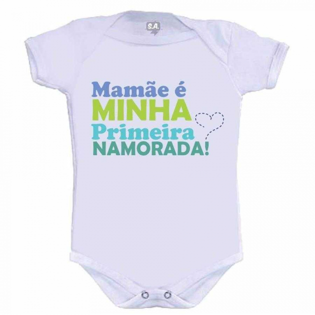 Body Divertido Mamãe É Minha Primeira Namorada