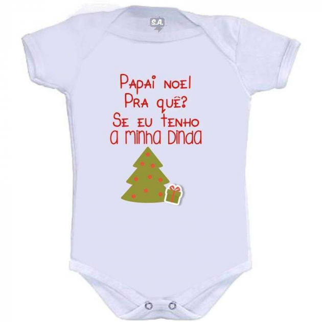 Body Divertido Papai Noel Pra Quê - Dinda