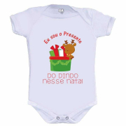 Body Ou Camisetinha  Sou O Presente Do Dindo Nesse Natal