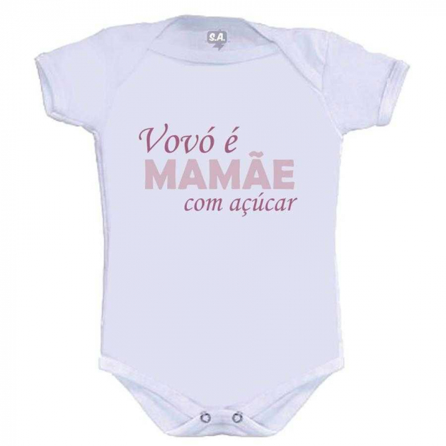 Body Divertido Vovó É Mamãe Com Açúcar