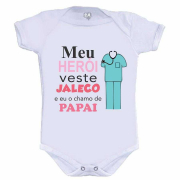 Body Meu Herói  Veste Jaleco