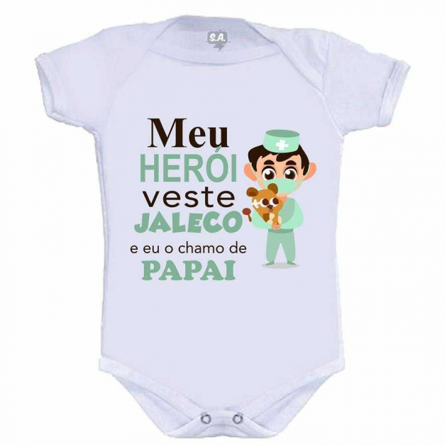 Body Meu Herói Veste Jaleco