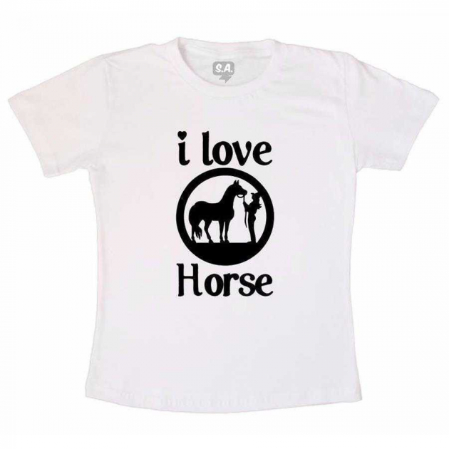 Body Ou Camisetinha Divertido I Love Horse