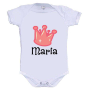 Body Personalizado Coroa Rosa