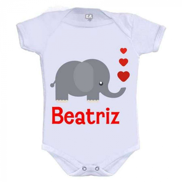 Body Personalizado Elefante Menina