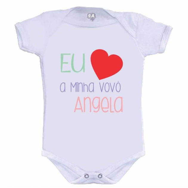 Body Personalizado Eu Amo Minha Vovó