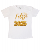 Camiseta Adulto Ano Novo Feliz 2025