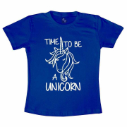 Camiseta Adulto Unicórnio - Time To Be a Unicorn