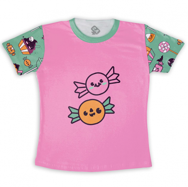 Design de camiseta de halloween com doces ou travessuras