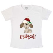 Camiseta Infantil Natal Cachorrinho