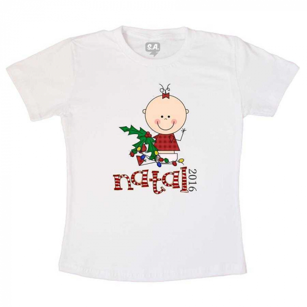 Camiseta Infantil Natal Menina