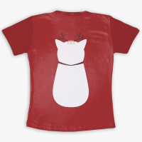 Camiseta Infantil Natal Gato-Noel 