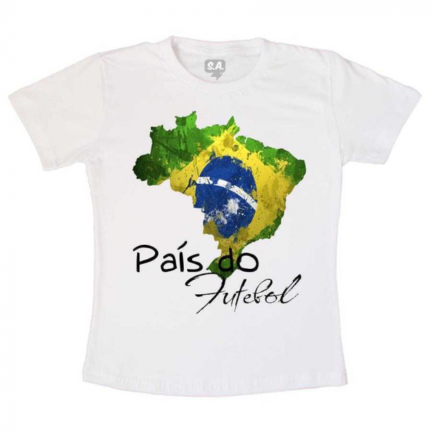 Camiseta Infantil Pais do Futebol