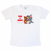 Camiseta Infantil Tema Tom & Jerry 