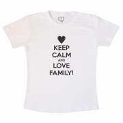 Camiseta Keep Calm And Love Family 