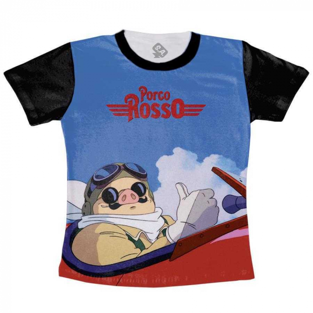 Camiseta  Porco Rosso - Studio Ghibli