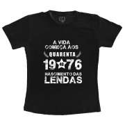 Camiseta Preta A vida Começa aos...