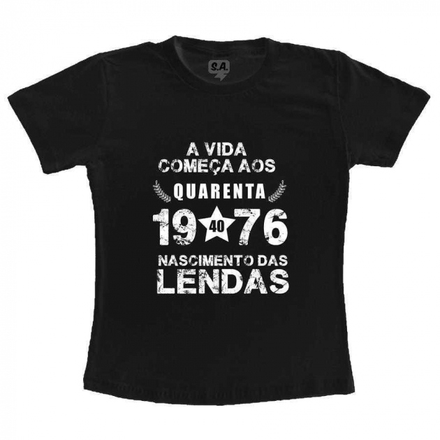 Camiseta Preta A vida Começa aos...