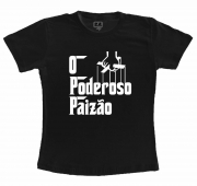 Camiseta Preta Dia Dos Pais O Poderoso Paizão 