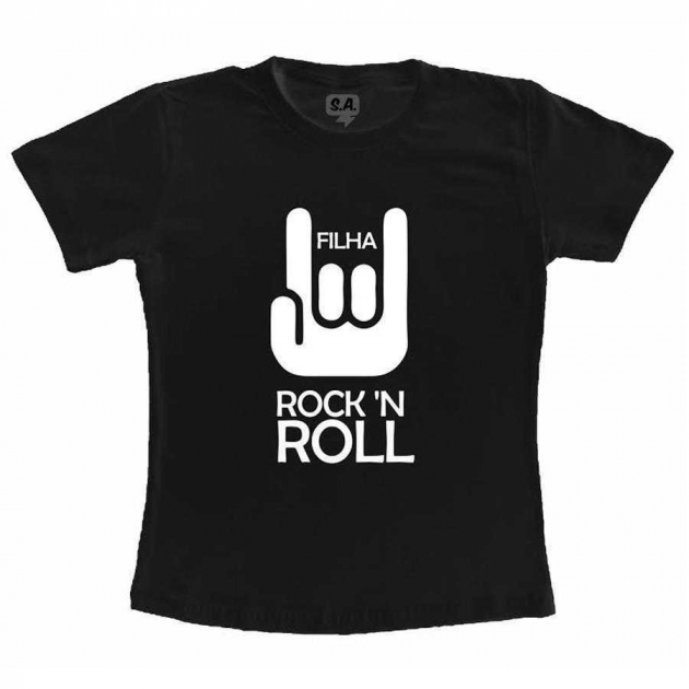 Camiseta Preta Filha Rock'n Roll