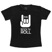 Camiseta Preta Pai Rock'n Roll