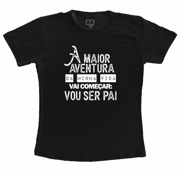 Camiseta Preta - Vou Ser Pai