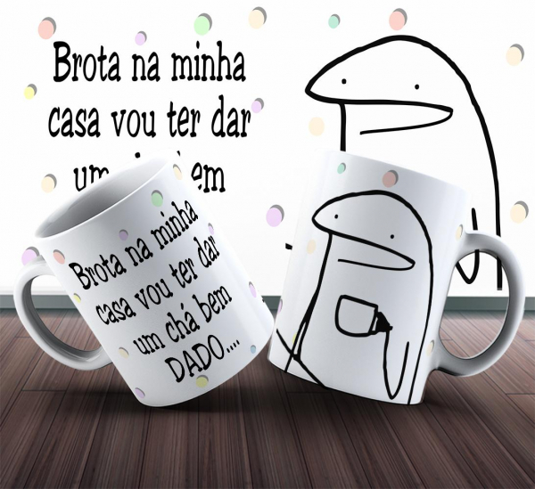 Caneca Flork vou Te Dar Um Ch Bem Dado na Camiseteria S.A