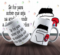 Caneca Flork Se For Pra Sofrer Que Seja na Academia