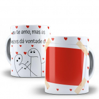 Caneca Flork Personalizada Com Foto EU TE AMO Mas As Vezes Da Vontade De Te Dar Um Soco 