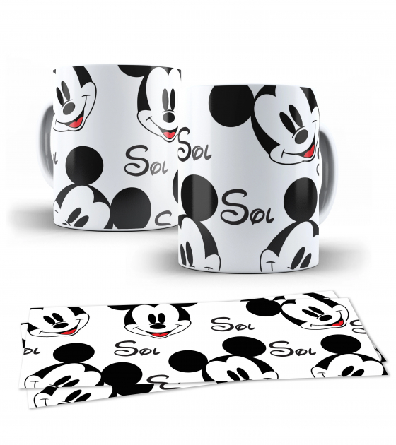 Caneca Personalizada Estampada Mickey Com Nome