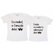 Kit Camisetas Roubei o Coração Dela