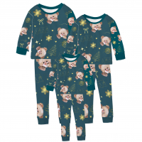 Kit Família Pijama Inverno Ursinho de Natal