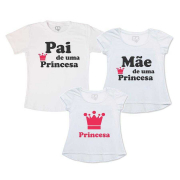 Kit Família Pai e Mãe de uma Princesa