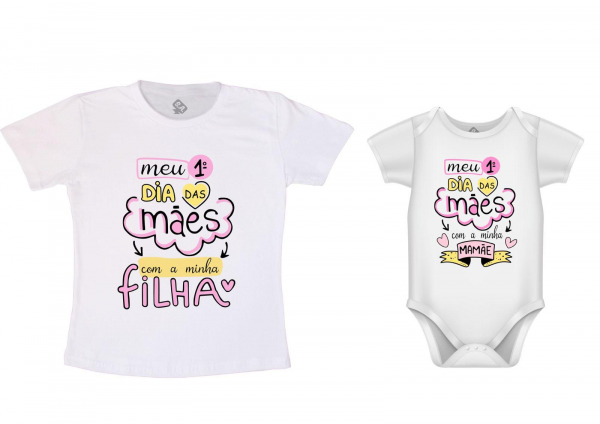 Kit Mae Tal Filha Filho Mama Mini Primeiro Dia das Maes