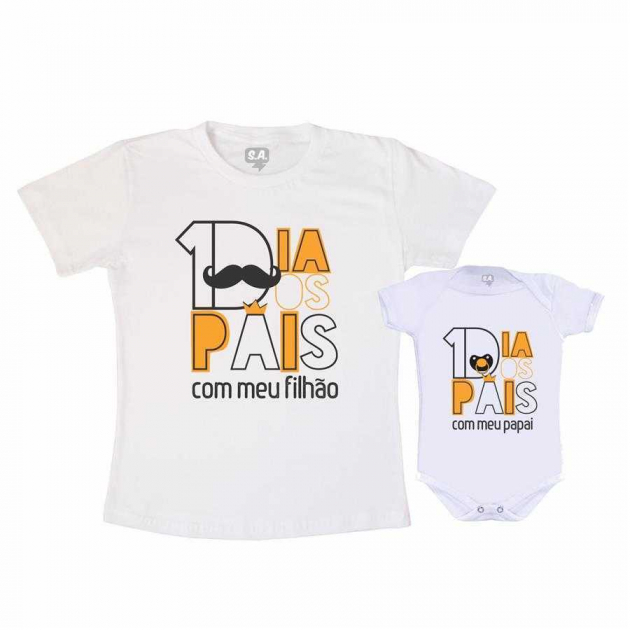 Kit Tal Pai, Tal Filho(a) Primeiro Dia dos Pais Laranja