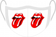 Máscara de Proteção Facial Reutilizável e Lavável Rolling stones