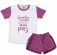 Pijama Feminino Infantil Ano Novo Desejos 