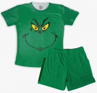 Pijama Masculino  Verde Do  Grinch  Para O  Natal 