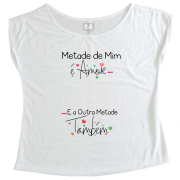 T-Shirt Gestante Metade de Mim Menina