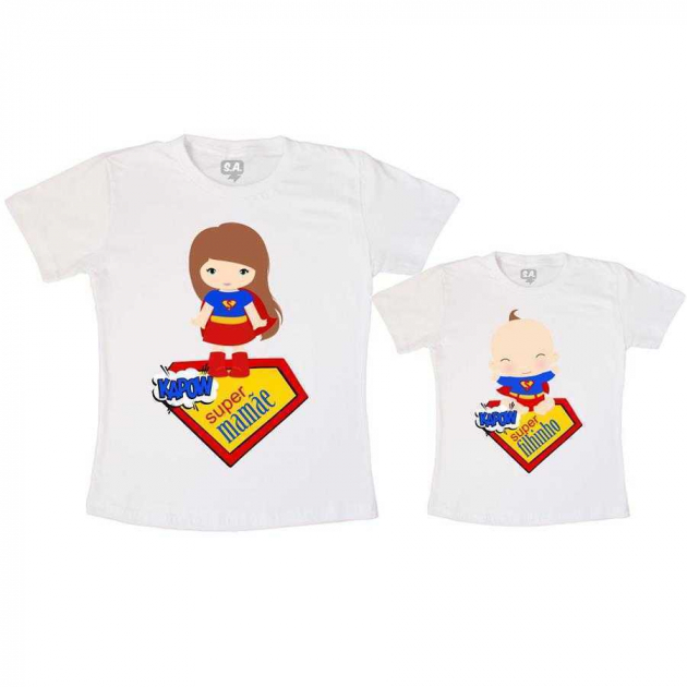 Tal Mãe, Tal Filho Camiseta Super Mãe, Super Filhinho