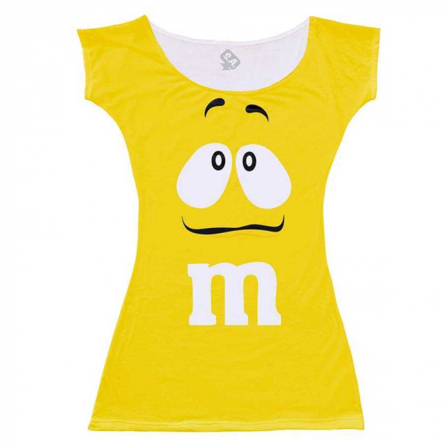 Vestido Adulto M&M Amarelo